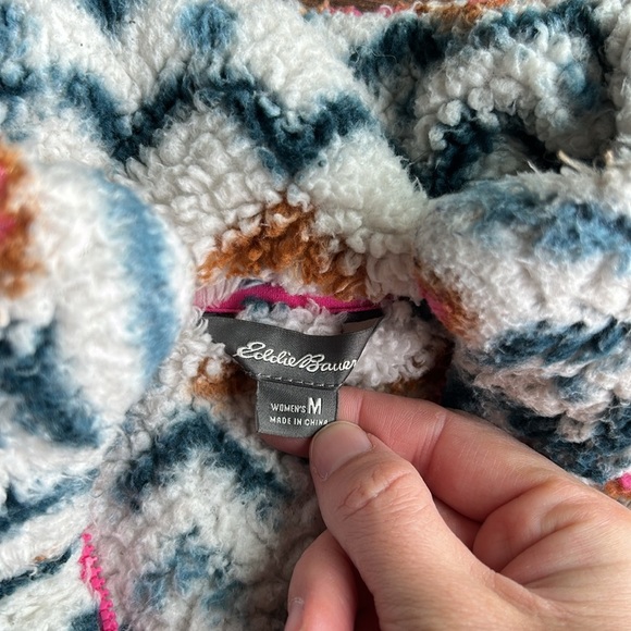 Women's Eddie Bauer Sherpa Quarter Zip Jacket | Winter | Fall | Sherpa | Fleece - Picture 2 of 6